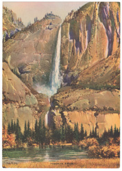 Vintage calendar art print of beautiful landscapes